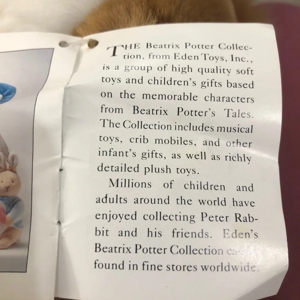 Eden Toys Squirrel Nutkin The World of Peter Rabbit Beatrix Potter Collection